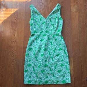 Lilly Pulitzer Kiki Dress Green Day Dreamer Jacquard Size 4